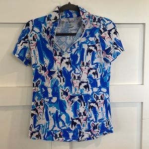 IBKUL XS Shiirt with French Bulldogs